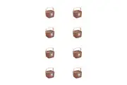 8PK Boxsweden Mesh Plastic Basket Wood Handle Medium 24.5x24.5x18cm Assorted