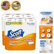 ComfortPlus Ultra Soft Toilet Paper, 36 Double Rolls, Septic-Safe, 1-Ply Delight