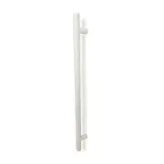 Hook plus 3 x Radiant White Single Vertical Round Bar Towel Rail