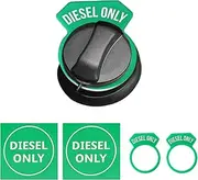 Carrotez Diesel Fuel Cap Silicone Ring 2PCS with 2 Stickers, Gas Cap Truck Accessories Replacement Parts - Green