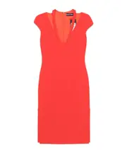 V-neck dress UK10,UK14 orange