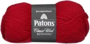 6 Pack Patons Classic Wool Roving Yarn-Cherry 241077-77709