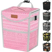 Car Trash Can with Lid, Cute Leakproof Car Trash Garbage Bag Hanging Vehicle Tra