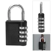 4 Digit Combination Lock Padlock Weatherproof For Locker Gym Bag Travel Suitcase