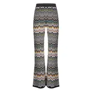 [Missoni] Missoni Chevron-pattern Flared Trousers 42 IT WHITE