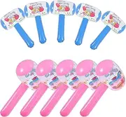 Abaodam 12Pcs Inflatable Hammer Decorative Hammer with Handle Fun Party Favors for Birthdays and Beach Events Lightweight Realistic Design
