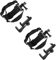 Angoily 2 Sets Mobile Phone Overhead Bracket Cellphone Phone Holder Holders Mounted Head Mount for Phone Mobile Phone Stand Sports Camera Holder Sports Camera Bracket Plastic Black