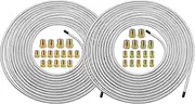 weideer 25 ft 3/16" and 1/4" Brake Line Tubing Kit - Flexible Zinc Coated Alloy Brake Line Tubing Coil and Fitting Kits (Includes 16 3/16" & 16 1/4" Fittings)