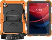 Compatible with Lenovo Tab M11 TB-330FU/Lenovo Xiaoxin Pad 2024 TB-331FC Heavy Duty Shockproof TPU Case,Protective Cover W Screen Protector 380 Swivel Kickstand+Hand Strap+Shoulder Strap Tablet Case C