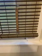 Cordless Veranda Vinyl Roll-Up Blind 36 Inch Width X 72 Inch Length - Cocoa/Almo