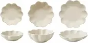 Cuencos Salsa SOJA Petal Shape Small Plate Three Sets Household Ceramic Flavor Plate Barbecue Meat Dipping Plate Exquisite Snack Plate