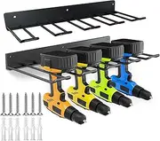 2 Pack Power Tool Organizer | Drill Holer Wall Mount Garage Power Tool Storage Rack for Handheld & Power Tools | Metal Tool Organizers and Storage for Garage Warehouse Shed Shop