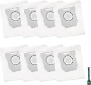 EZ SPARES 8pcs Dust Bags Compatible with Robot Roomba i7 i7+,Clean Base,Automatic Dirt Disposal Attachment,Vacuum Clean Base Automatic Dirt Disposal Bags,Micro Bag,Cloth Bag,Filter Bag