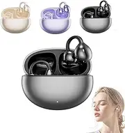 Rightfavour Earbuds, Rightfavour Earphone Wireless Bluetooth, Open Ear Earbuds Wireless Bluetooth 5.4, Sports Ear Buds-Lightweight-Stereo Noise Reduction (Black)
