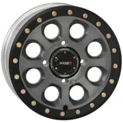 System 3 SB-7 Beadlock 15x7 ATV/UTV Wheel - Titanium (4/156) 5+2 [15S3-7656]