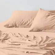 Ecosa Bamboo Bedding - Sheet set / Super King / Peach Glow