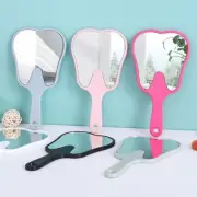 Tooth Shaped Handheld Mirror PVC Dental Mirrors Cute Makeup Mirror Gift