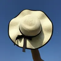 在飛比找樂天市場購物網優惠-✤宜家✤時尚夏日遮陽草帽 可折疊沙灘遮陽帽15