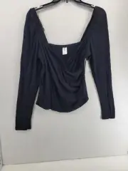 Abound Women's Top Medium Black 88% Rayon 12% Spandex