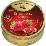 Cavendish And Harvey Tins Strawberry Filled Drops 175g
