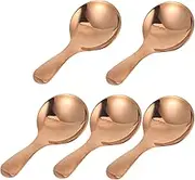 KICHOUSE Mini Stainless Steel Spoons 5 Piece Set for Dessert Salt Sugar Tea Condiments