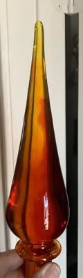 Empoli Genie Bottle Stopper Replacement In Red/Orange/Gold LG TEARDROP RESIN.