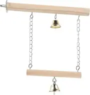 NOLITOY Birdcage Swing for Parrots and Parakeets Bite Resistant Swing with Bell Decorative Bird for Cage for Chewing and Playtime Activities