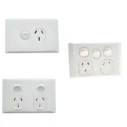G.E.P. Single / Double / Extra Switch - Power Point - GPO - 10A - SAA