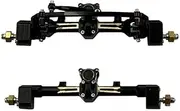 Car Front Rear Axle Set Upgrade Parts for Rc Car Crawler Gl&adiator Ax&ial S&cx24 Portal Axles Set Kit Fr&on&t and Rear Upgrade Parts Brass Metal Extended Wide Accessories(Brass Axle Set)