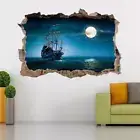PIRATE SHIP Smashed Wall Decal Removable Graphic Wall Sticker Fantasy FS
