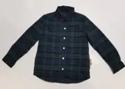 Pumpkin Patch Boys Winter Checkered Collar Long Sleeve Shirt Jacket Size 8 NEW