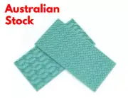 2pcs Chain link Texture Mat Plastic Polymer Clay Modeling Background Tool 14cm