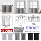 Thermal Blackout Small Short Curtains Indoor Bedroom & Kitchen Window Curtain AU
