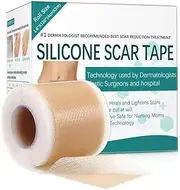 Silicone Scar Sheets, Silicone Scar Tape(1.6” x 120” Roll-3M), Scar Removal Away Strips for Surgical Scars, Keloid, C-Section, Burn et