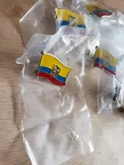 12 ECUADOR NATIONAL COUNTRY WORLD FLAG LAPEL PINs NOS Collectible Hat Work NOS
