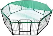 Pet Playpen Net Cover, 81 cm, Green, Half Netting Half Fabric