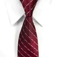在飛比找蝦皮商城優惠-【vivi領帶家族】新款流行手打寬版領帶8cm（紅格紋亮點銀