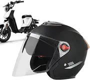 Open Face Motorcycle Helmets - Portable Open Face Helmets, High-Definition Sun Protection Electric Motorcycle Helmet | Visor Motorcycle Helmets, Moped Scooter Helmets for Men, Full Face Motorcycl