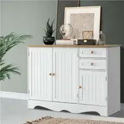 110x40x78cm Artiss Buffet Sideboard 3 Doors - BERNE White