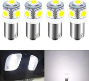 FAXCARS BA9S 53 57 1891 1895 64111 LED Bulbs for Car RV Interior Dome Map License Plate Side Marker Door Courtesy Lights, 6000K White 300% Brightness, 12V Replacement Plug and Play, 4 PCS