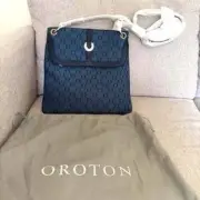 NEW Oroton Signature Cross Body Bag Navy - RRP$395 - Timeless and Elegant Design