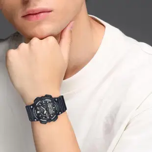 【CASIO 卡西歐】AEQ-110W 旅遊運動 世界時間 計時 橡膠錶帶 雙顯 電子錶 手錶 48.2mm(防水100米)