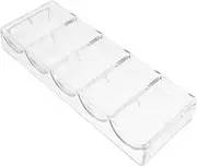 WESIEVYA Acrylic Poker Chip Holder 100 Pack Coin Holder for Poker Chips Compartment Storage Supplies