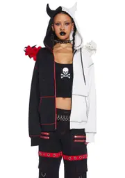 [Trickz N' Treatz] Devil Or Angel Zip-Up Hoodie