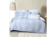 Ravello Quilt Cover Set (Blue) - King