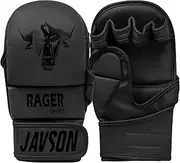 MMA Gloves Artificial Leather for Men & Women, Kickboxing Gloves Martial Arts Gloves for Grappling, Kickboxing, Muay Thai, Cage Fight & Punching Bag Gloves for UFC Training & Sparring by Javson