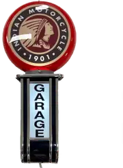 Massive Indian Motorcycle 1901 GARAGE Wall Sign Led Bar Lighting Light RED