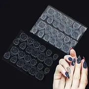 Nail Adhesive Tabs | 50 Sheets Nail Glue Stickers, Transparent Acrylic Jelly Double Sided Adhesive Tabs for Press on Nails, Waterproof