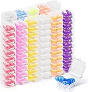 150 Pairs Silicone Ear Plugs for Sleeping Reusable Noise Reduction Earplugs Colorful Soft Ear Plugs Individually Wrapped Waterproof Ear Plugs with Carry Case for Noise Cancelling Swimming Snoring