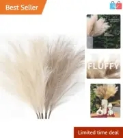 7-Pcs 38" Faux Pampas Grass - Fluffy Boho Decor for Home and Wedding